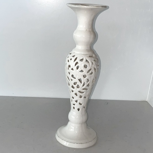 Studio Home White Home Candle Holder, White, Height - Picture 7 of 8